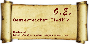 Oesterreicher Elmár névjegykártya